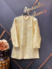 Plus Size Party Wear Yellow Men’s wear  Sherwani set