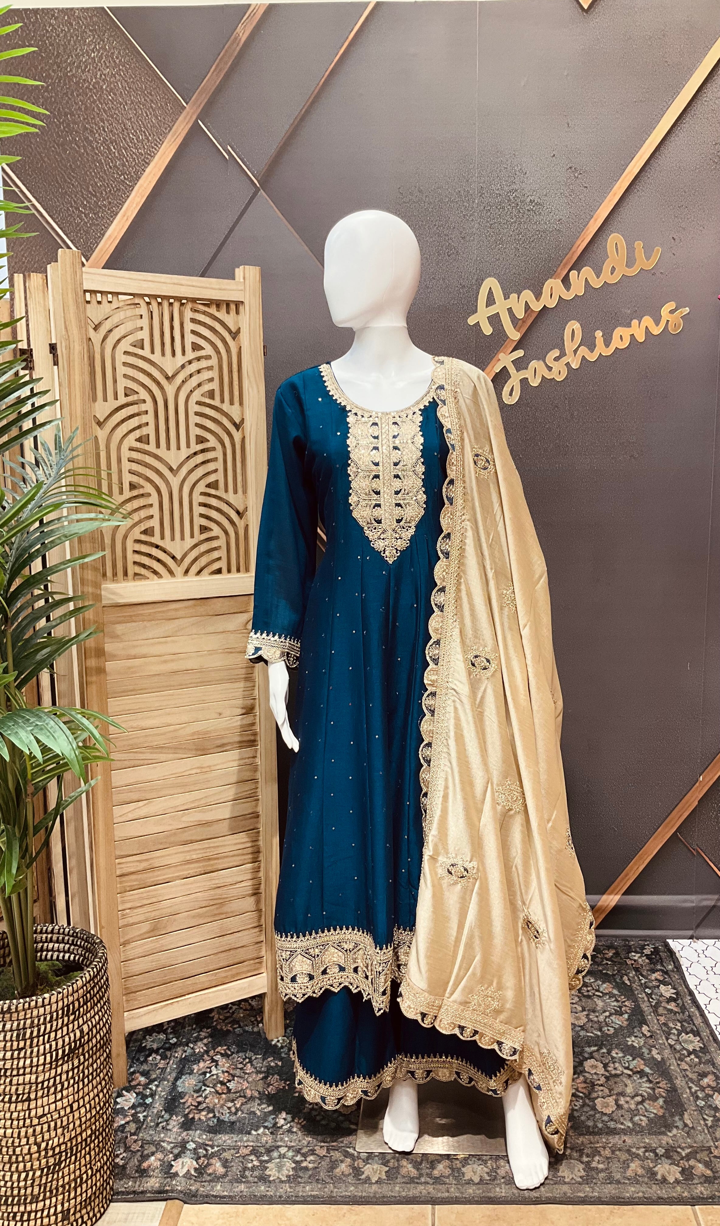 Party Wear Anarkali Palazzo set