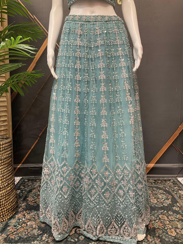 Net Lehenga Set with Heavy Embroidery - Party & Wedding Wear