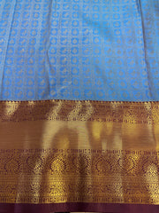 Blue Semi Silk Kanjeevaram Saree