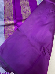 Semi Silk Lavender Color Saree
