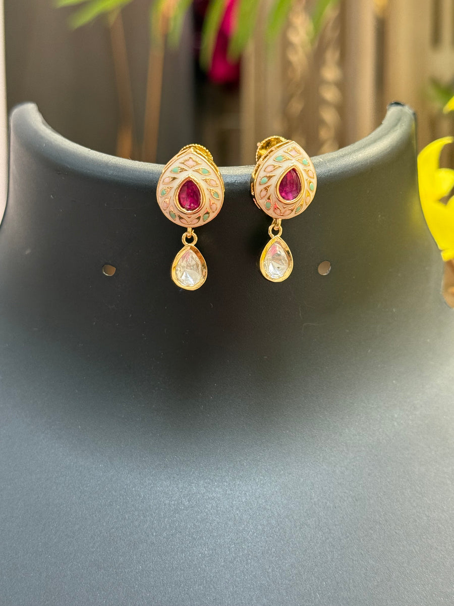 2 Line Kundan Necklace set