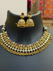 Antique Finish Kundan Necklace set