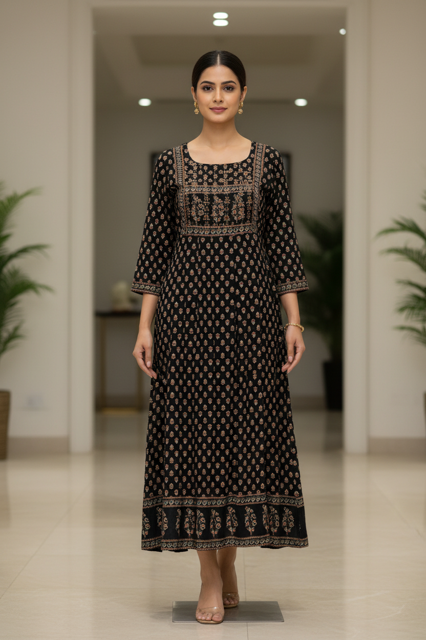 Black long kurti