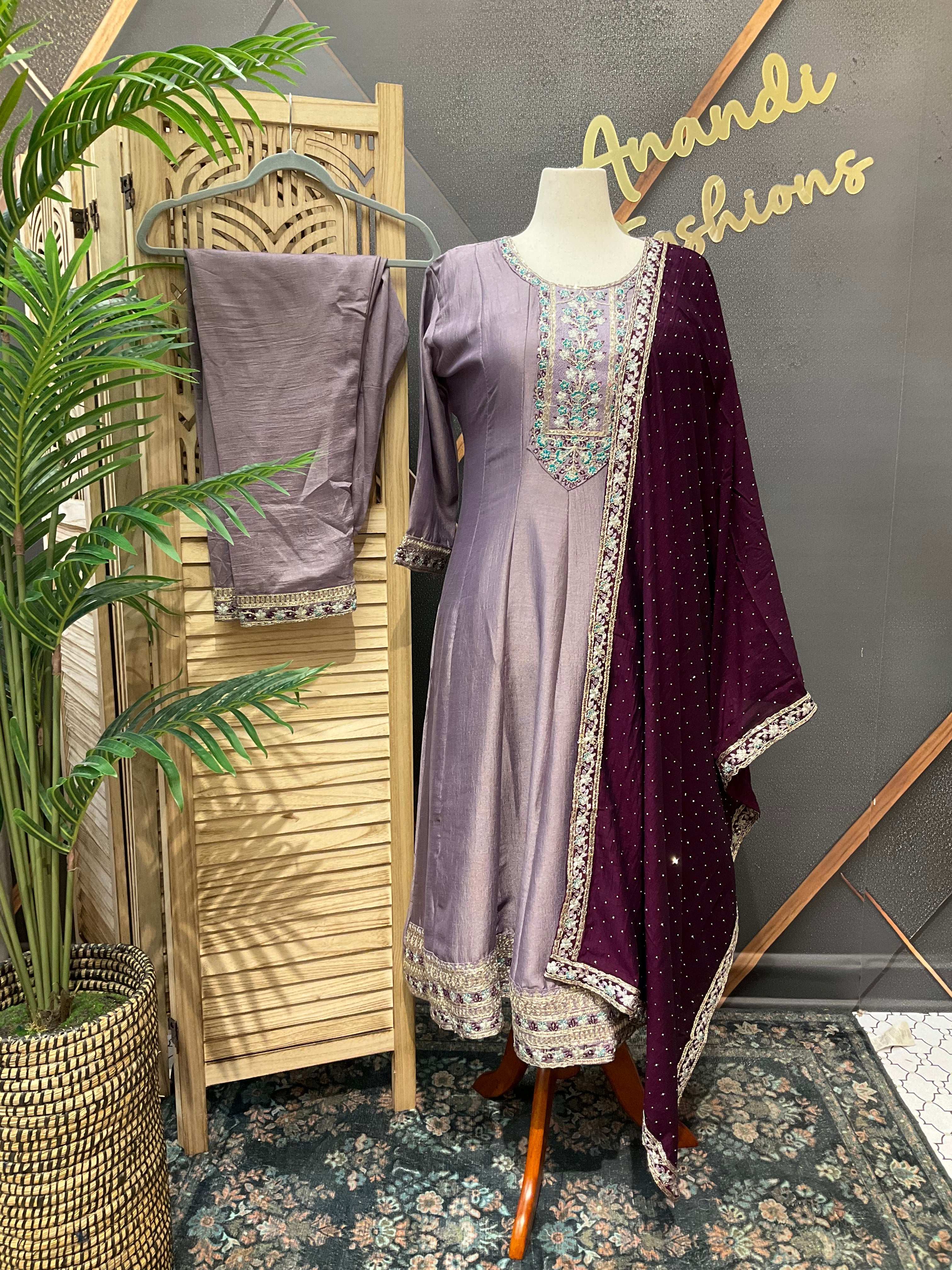 Plus Size Pastel Colors Anarkali Kurti sets