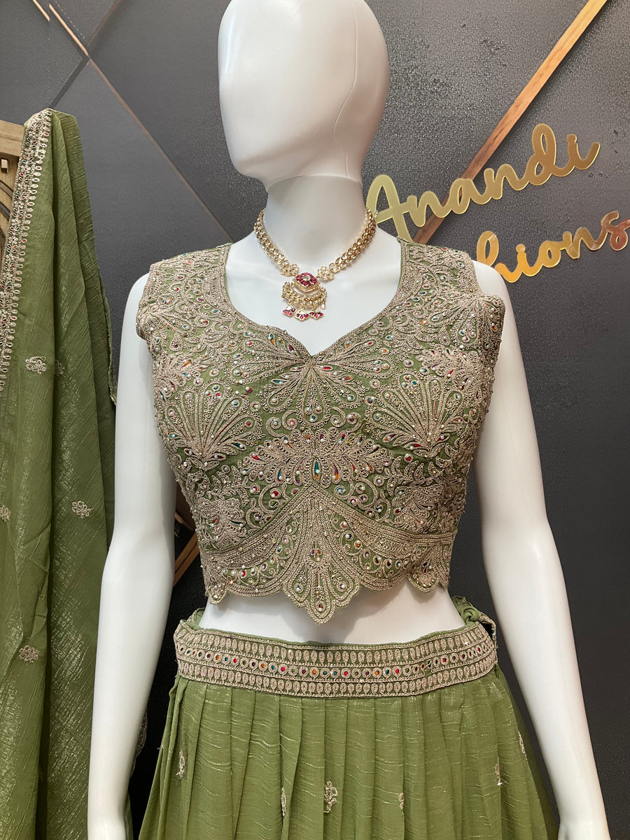 Pastel Green Lehenga set