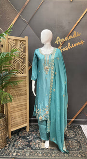 Blue Party Wear Kurti set