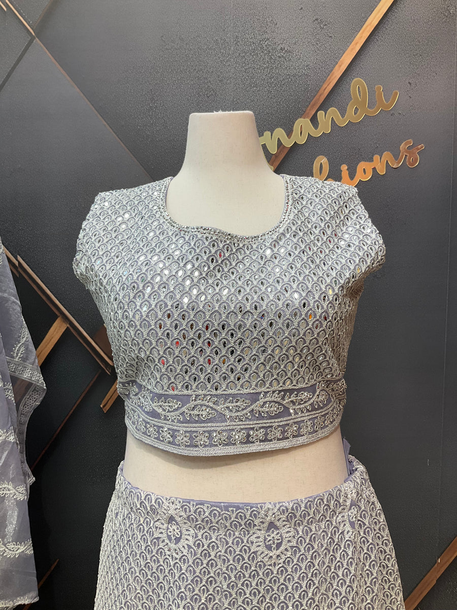 Plus Size Pastel Purple Lehenga set