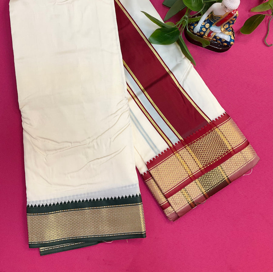 Men’s Silk Dhoti * with Colorful Border