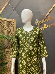 Women’s Green Cotton Kurti