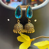 Copper Jhumkas/Earrings with Colored Stones