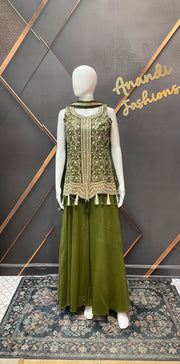 Mehandi green Palazzo set