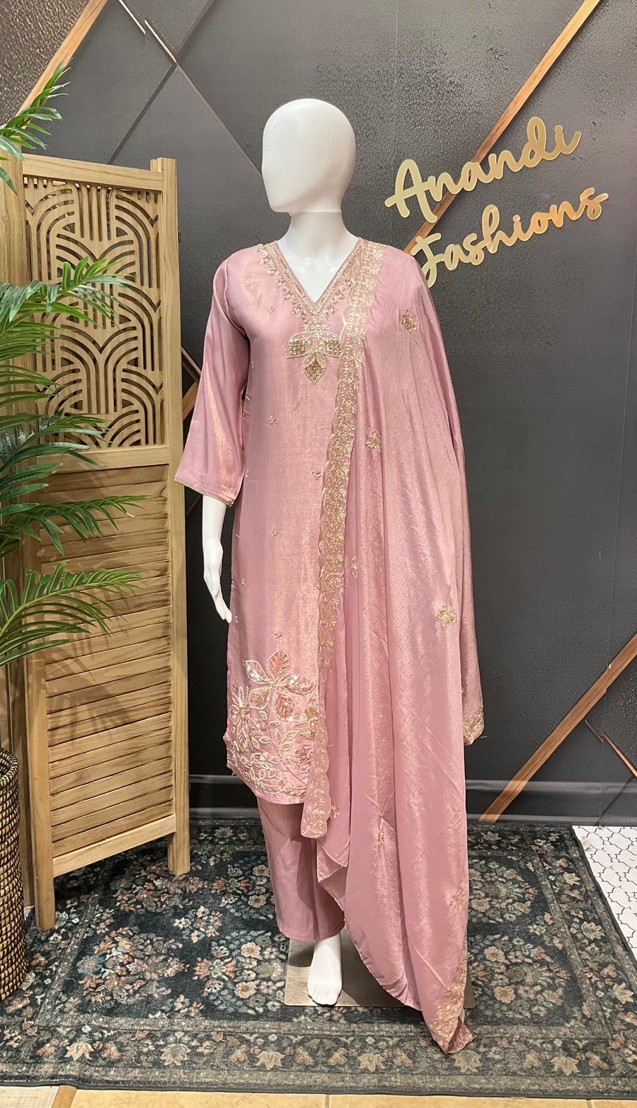 Lavender Party Wear Kurti set