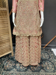 Pastel pink Full Work Palazzo sets