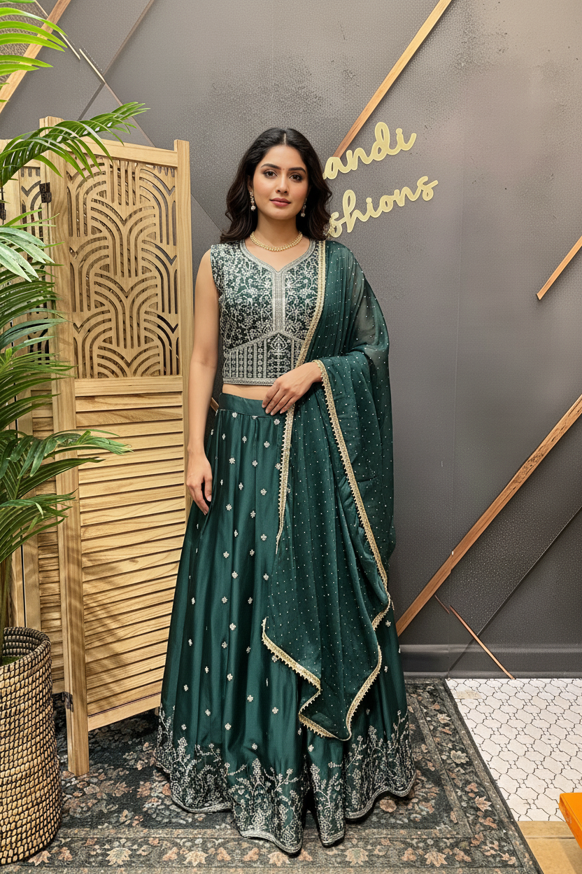 Satin Silk Lehanga sets