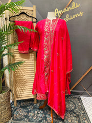 Plus Size Colorful Anarkali Kurti Set