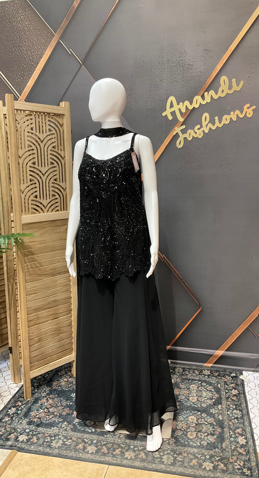 Black Palazzo set