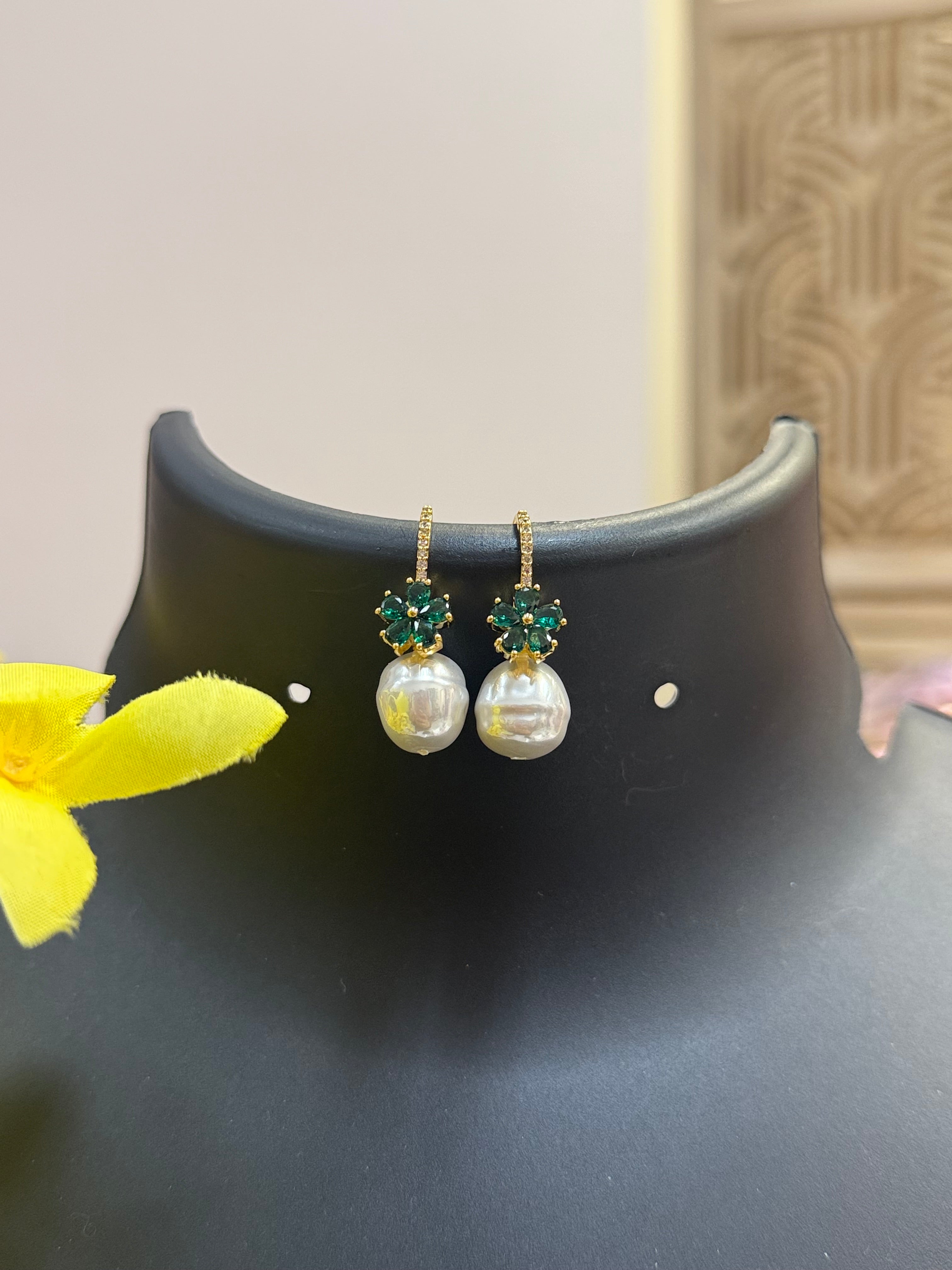 Pearl Hook Style Earrings