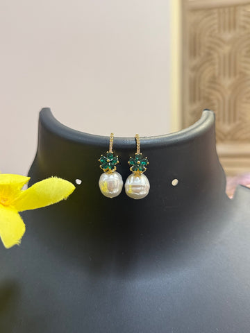 Pearl Hook Style Earrings