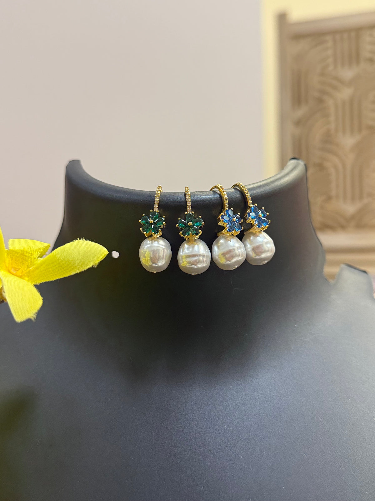 Pearl Hook Style Earrings