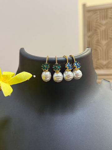 Pearl Hook Style Earrings