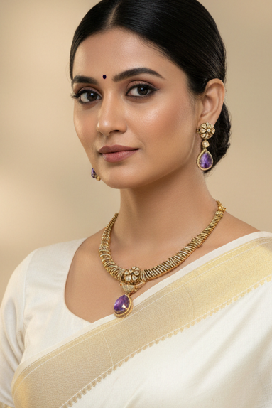 Kante Style Antique Style Bird Necklace set