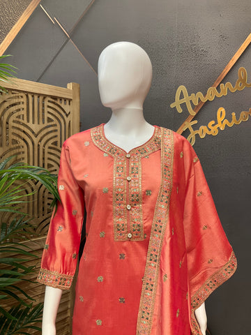 Teenage Girls - Peach Color Kurti set