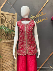 Pink Teenage Girls Palazzo Set