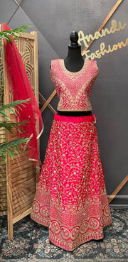 Pink Teenage Girls Party Wear lehenga set