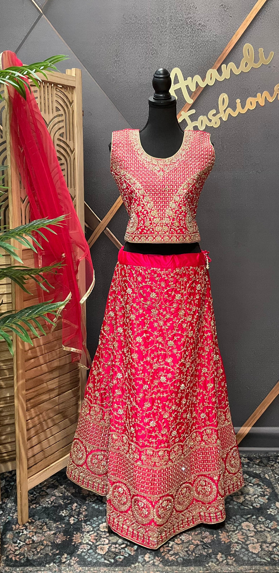 Pink Teenage Girls Party Wear lehenga set