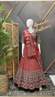 Pure Cotton Ajrakh Print Chaniya choli set