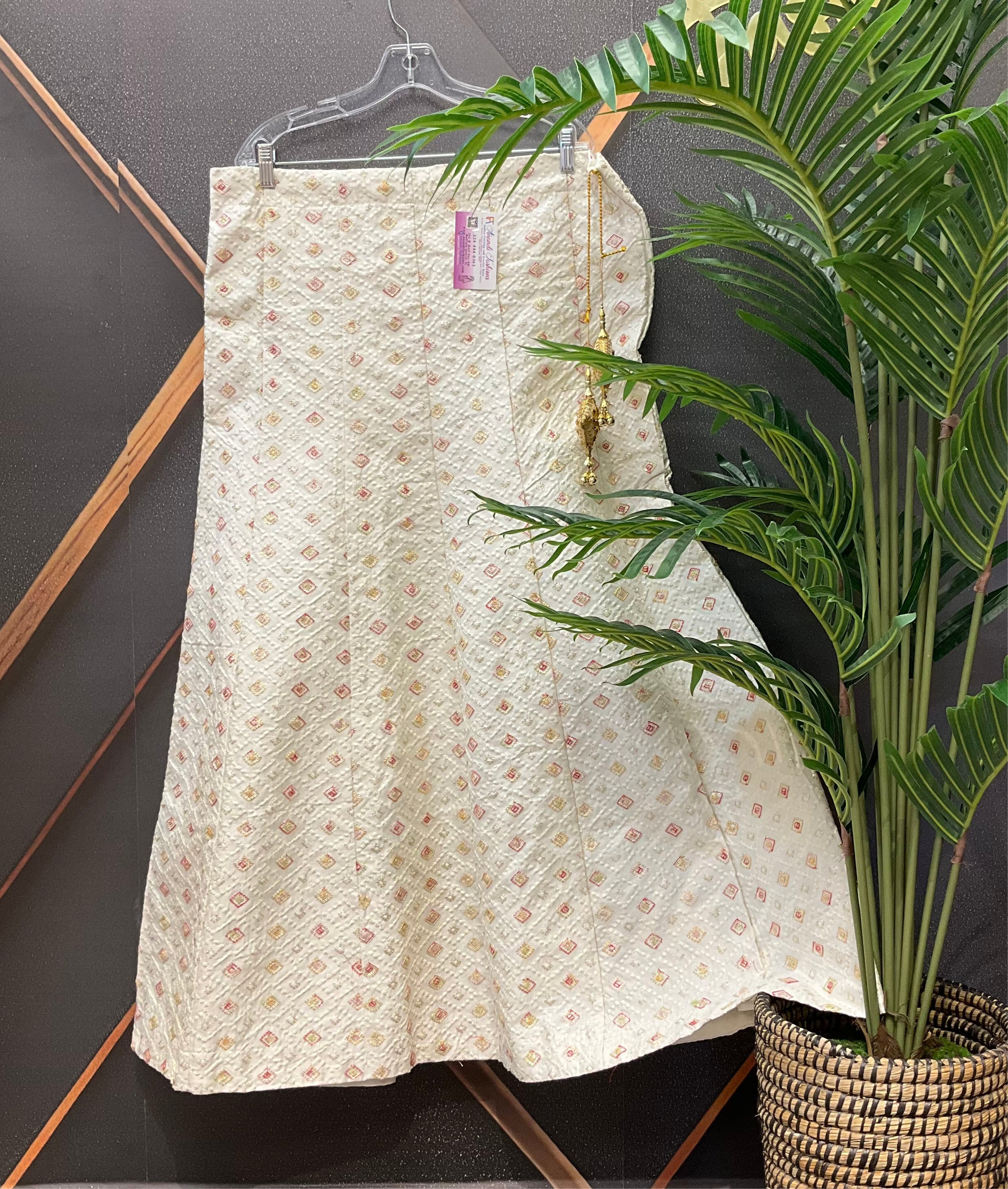 Party Wear - White lehanga/ skirt