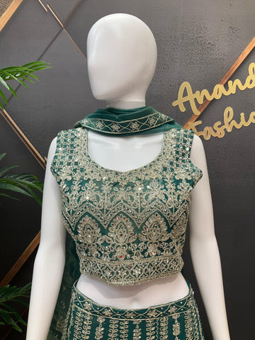 Heavy Embroidery Party Wear Lehenga Set - Bridal & Wedding