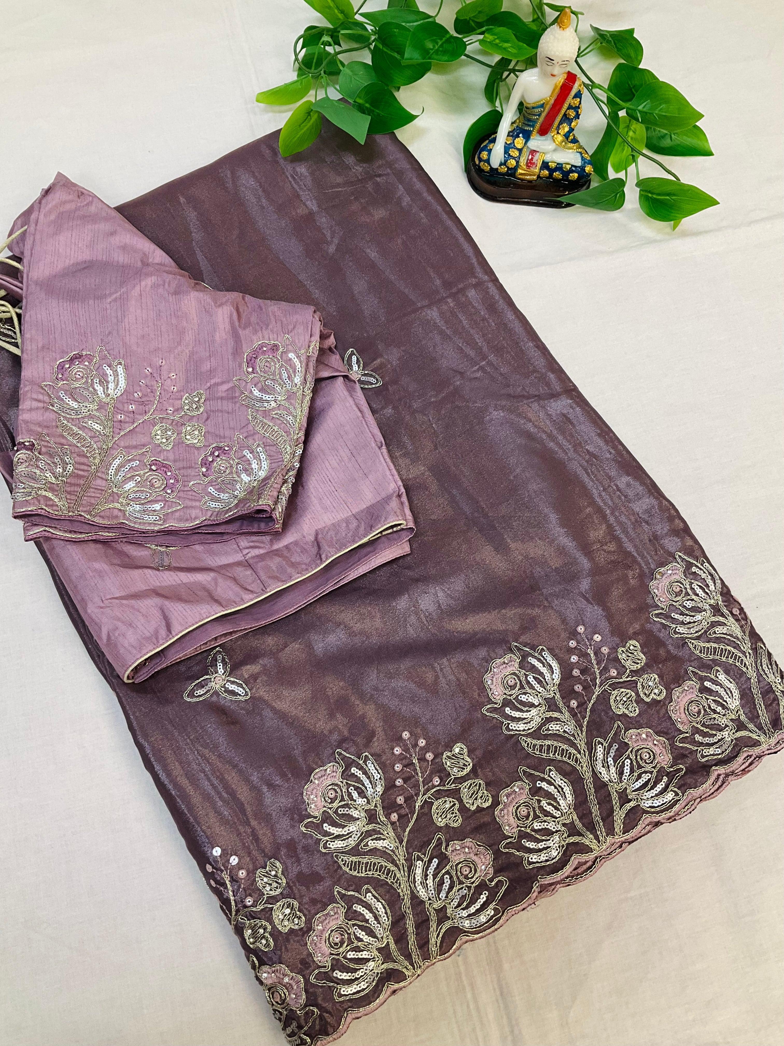 Party wear saree blouse size 40(fits upto 44)