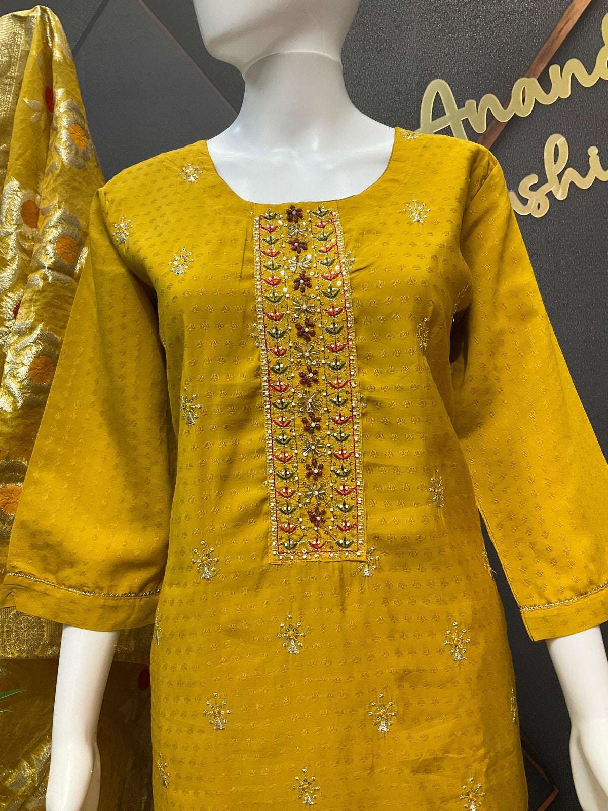Mustard Yellow Kurti set