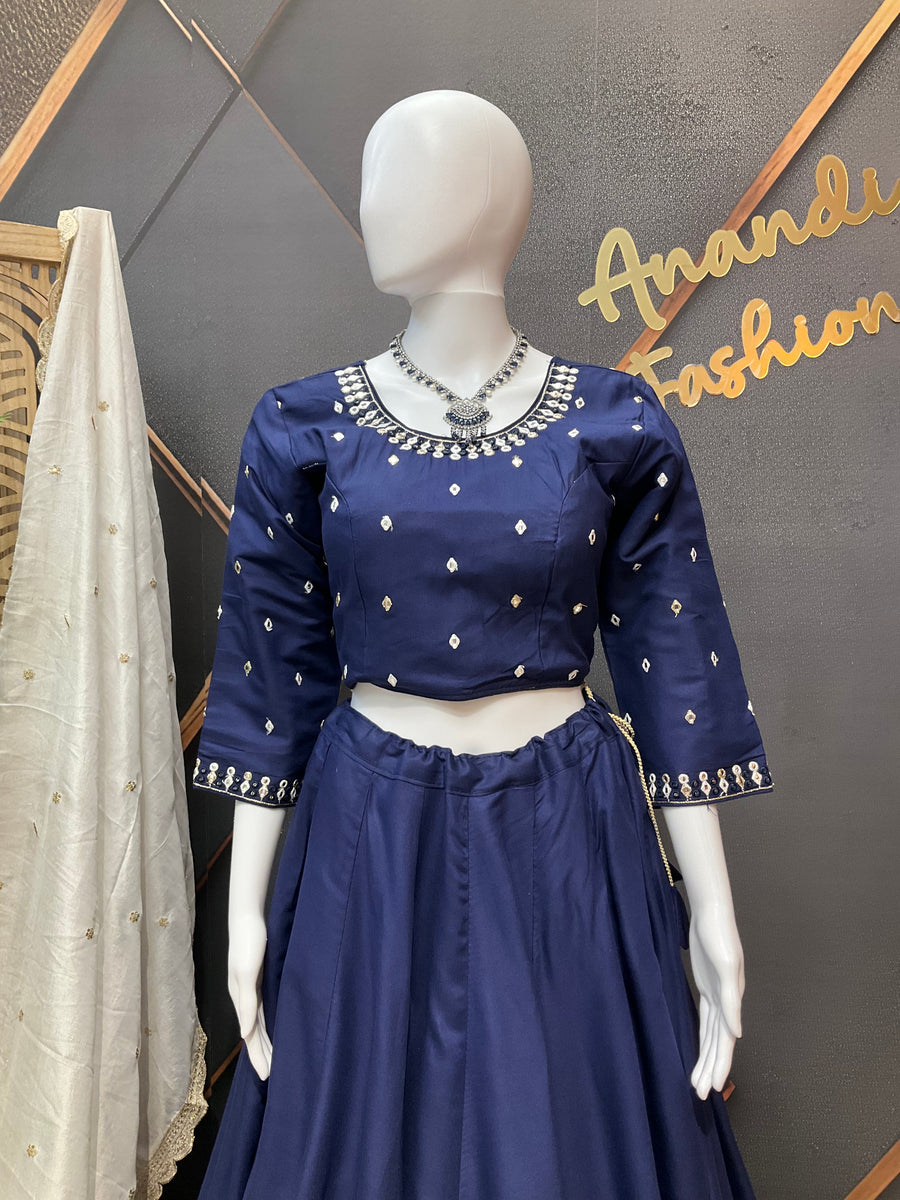 Blue Garba Chaniya Choli set