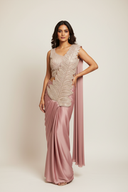Lavender Ready to Wear Saree
