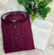 Wine color Boys Kurta Pajama Set