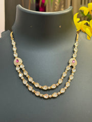 2 Line Kundan Necklace set