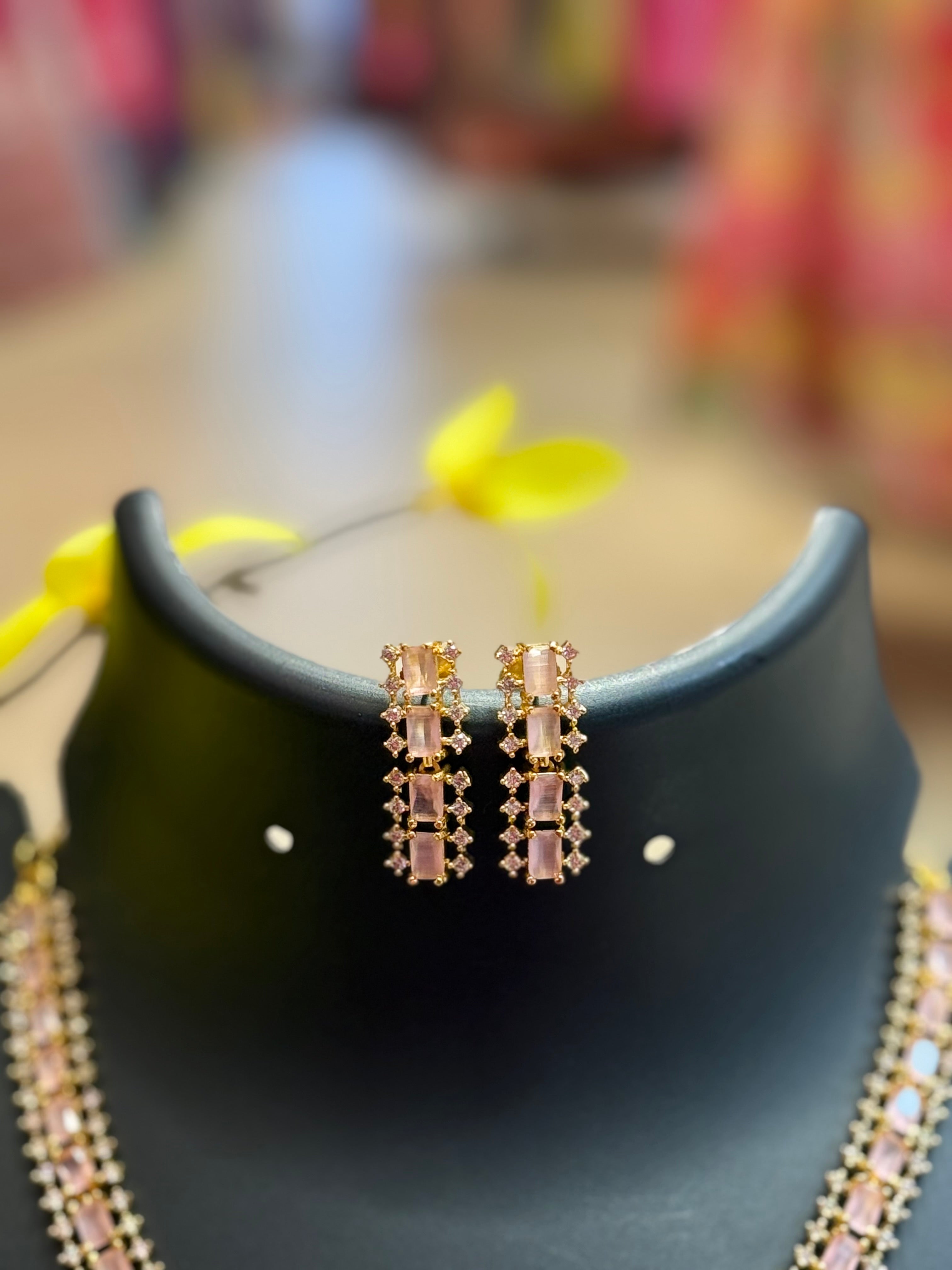 Baby Pink - CZ Necklace set