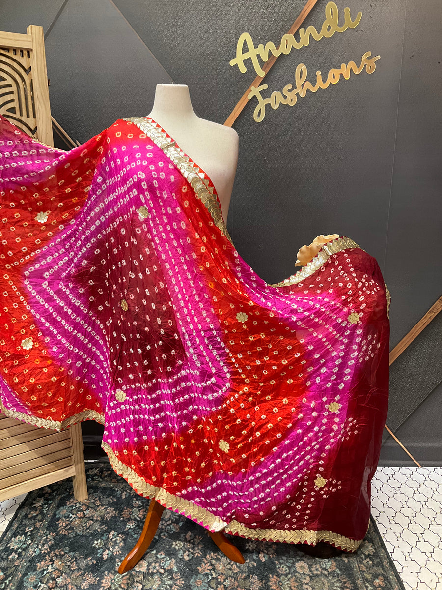 Multicolor Bandhini duppatta