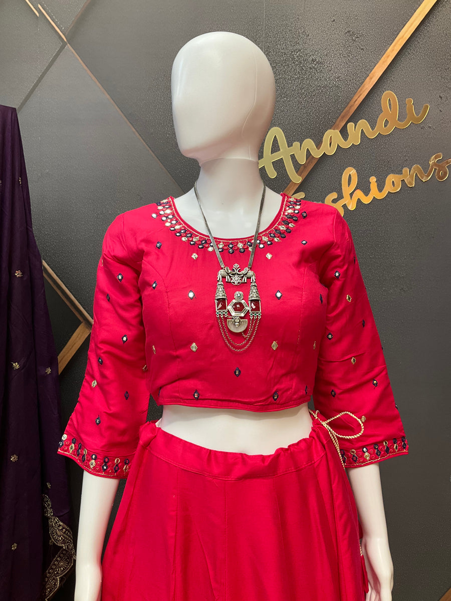 Pink Garba Chaniya Choli set