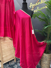 Satin Silk Dupattas with Gold Border