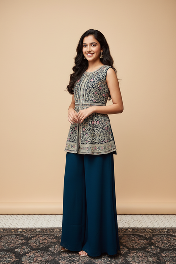 Teenage Girls - Teal Blue sharara