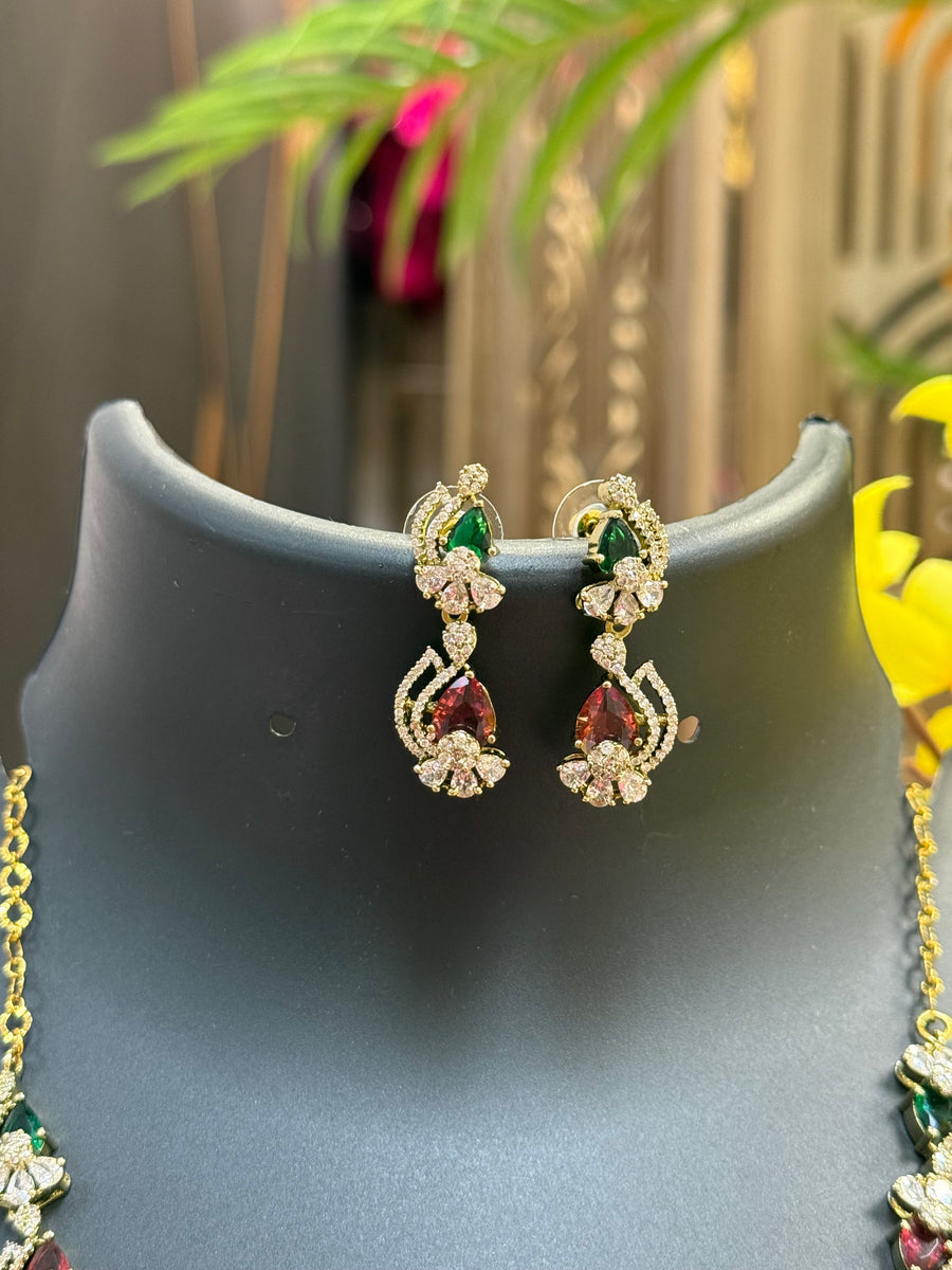 Mehendi Finish - Multicolor Necklace set