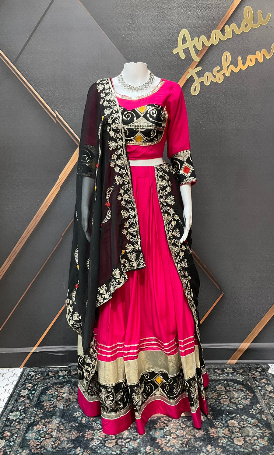 Pink Pure Cotton Chaniya Choli set
