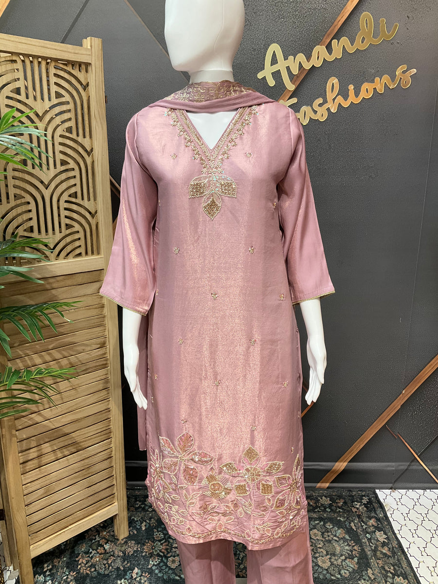 Lavender Party Wear Kurti set
