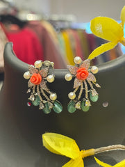 CZ Fancy Earrings-Party Wear Earrings