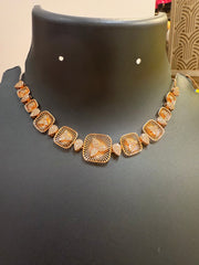 Cute Rose Gold Necklace set