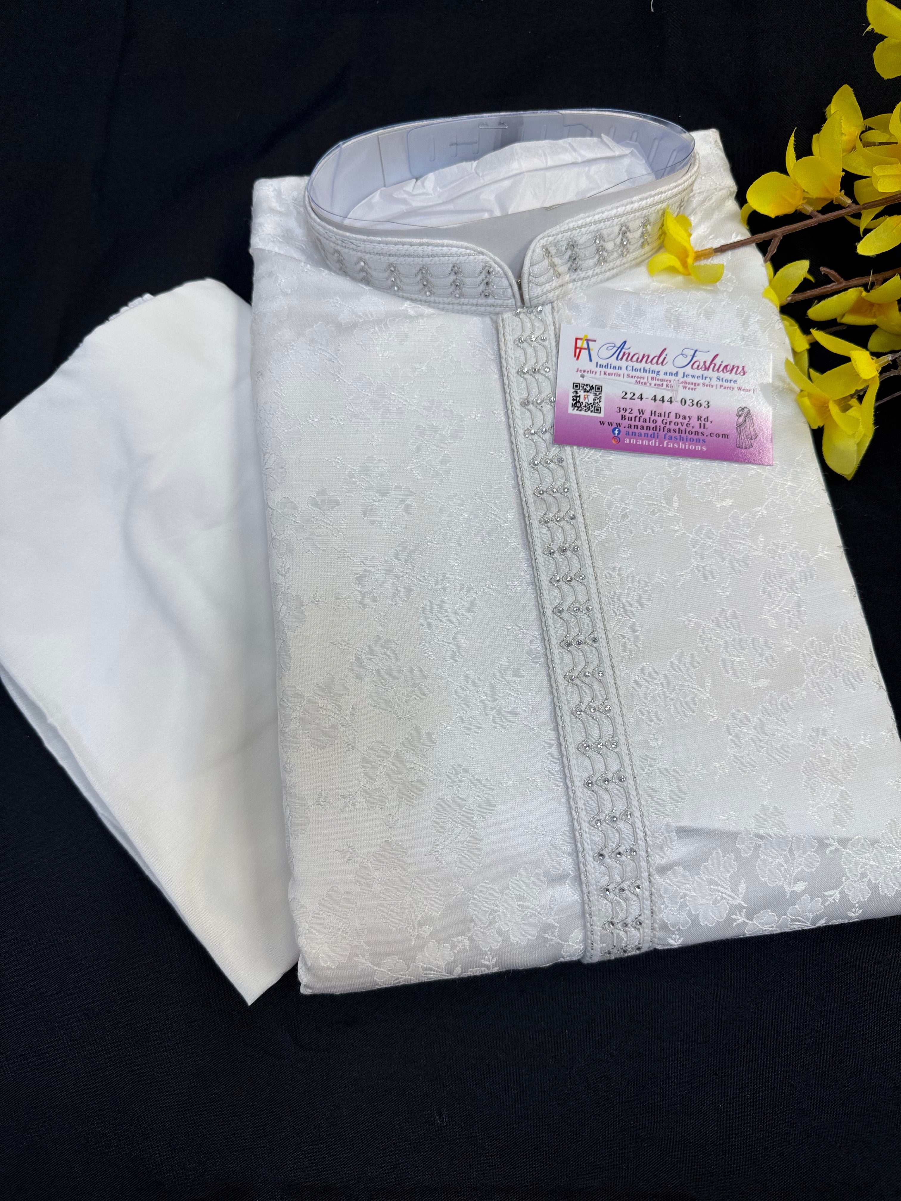 Premium quality- White Mens wear Kurta set